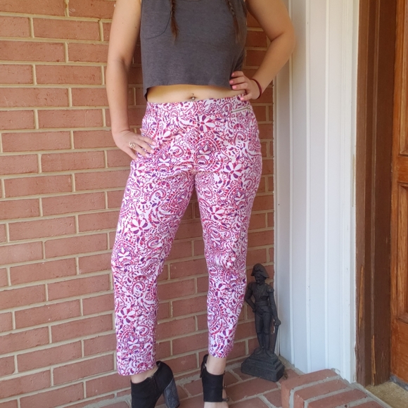 Colorful statement work capris - Picture 1 of 13